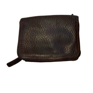 Vintage Fossil Trifold Wallet  Brown Leather